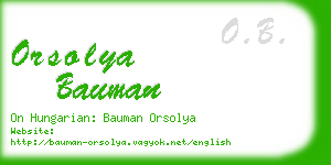 orsolya bauman business card